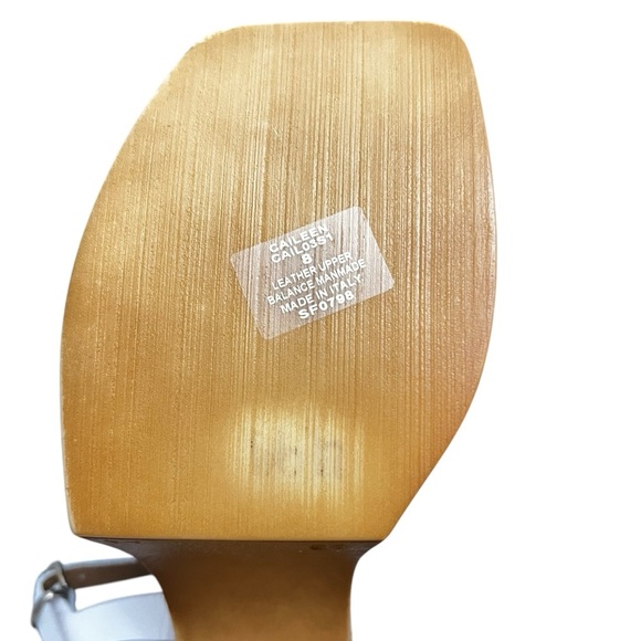 Steve Madden Caileen White Leather Y2K Chunky Platform Block Heel Sandals - Picture 7 of 11